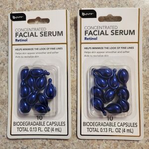 2 B-Pure Concentrated Retinol  Facial Serum Biodegradable Capsules Lot of 2